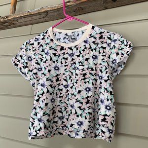 Nollie Floral Crop Top Pocket Tee - Small